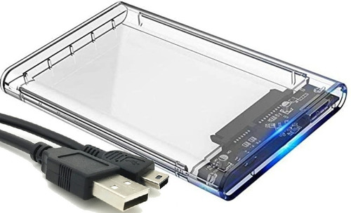 Case Para Hd Externo Transparente Notebook Sata 2.5 Usb 2.0 