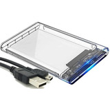 Case Para Hd Externo Transparente Notebook Sata 2.5 Usb 2.0 