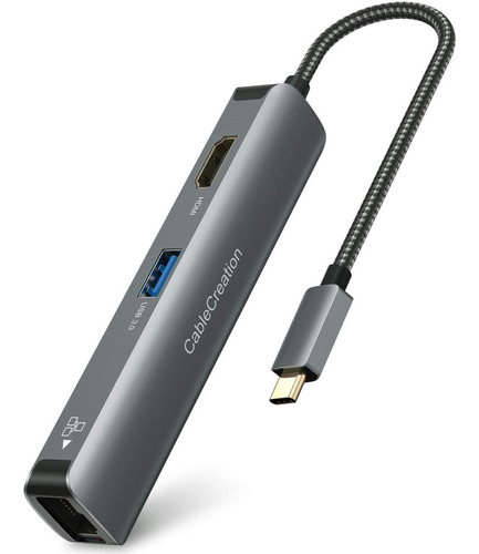 Adaptador Hub Usb-c De 5 Puertos |ethernet / Hdmi 4k / 3 ...