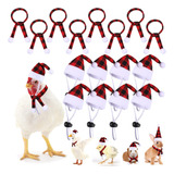 16 Piezas Gorro De Pollo Para Mascotas De Navidad Bufanda De