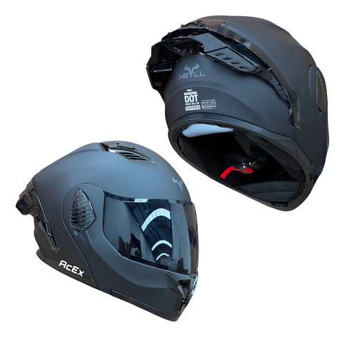 Casco Xbull Original Abatible Mica Humo Aleron Deportivo Dot | Meses sin interés