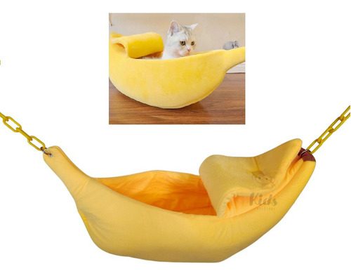 Toca Pet Banana Cama Gato Furao Sagui Casinha Banana Grande