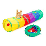 Brinquedo Para Pets Túnel Labirinto Para Gatos Colorido 