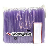 Velas Largas Comunes X100 Lilas 19cm