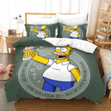 Funda De Edredón Simpsons Bedding Y 2 Fundas De Almohada 220