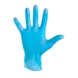 Guantes Descartables Mediglove Handform Color Celeste Talle L De Vinilo/nitrilo X 100 Unidades