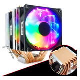 6 Heat Pipes 4 Pins Cpu Cooler Fan Rgb Amd & Intel Universal