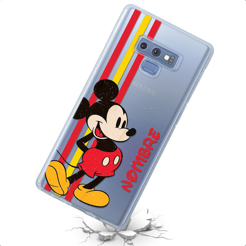 Funda Para Galaxy Mickey Mouse Personalizada Nombre