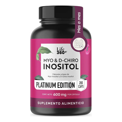 Inositol Platinum Myo Inositol D-chiro Inositol Ratio 40:1 - 280 Cápsulas | LIFE360+ | Meses sin interés