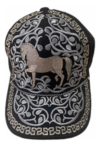 Gorra De Caballo De Hilo De Plata