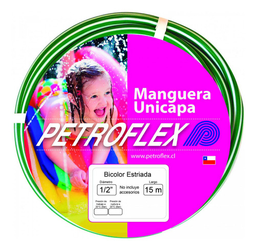 Manguera Jardin 1/2   Sin Accesorios (rollo 15mts) Petroflex