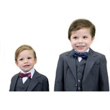 Traje Gris Formal Niño Fiesta, Boda, Comunión. Moño/corbata