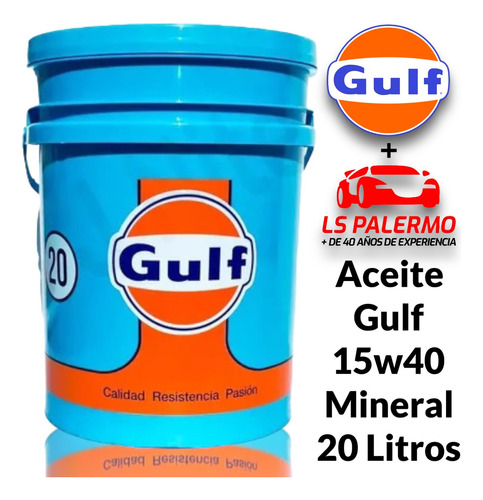 Aceite Gulf Max 15w40 Mineral Nafta Diesel Gnc Balde 20l