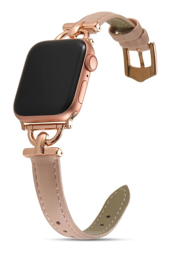 Correa Delgada De Cuero Para Apple Watch  Banda De 41mm  45m