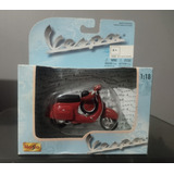 Miniatura Moto Vespa Piaggio Px Vermelha 1:18 2005 Raridade