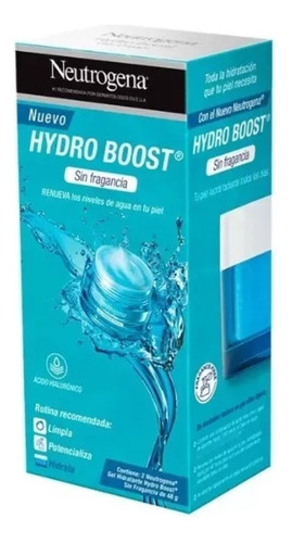 Hydro Boost Crema Hidratante Facial En Gel 2 Pzas De 50 Ml