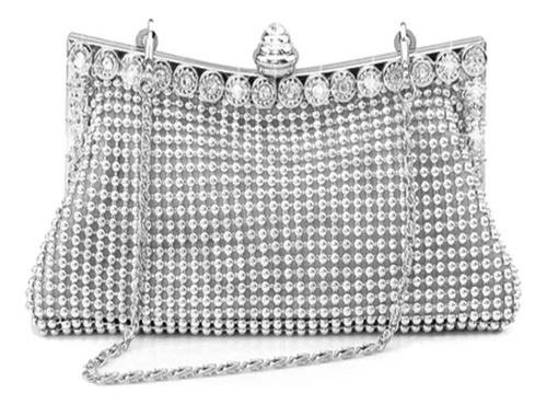 Bolso Bandolera/mano Con Estrás Brillantes Elegante Fiesta