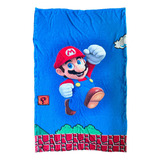 Cobija Frazada Super Mario Bros Viajera Polar Calientita Color Multicolor Diseño Mario Bross