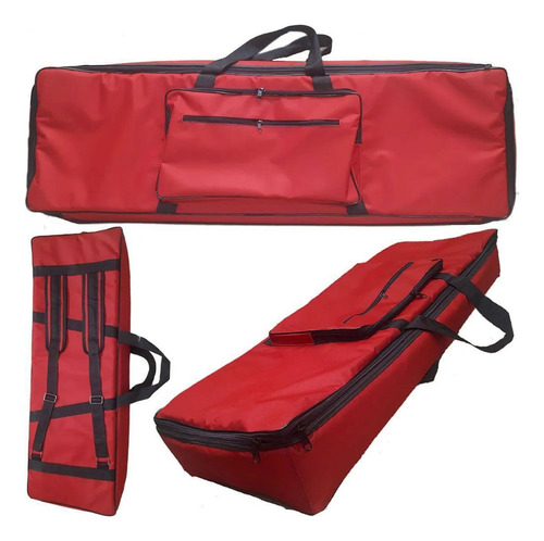 Capa Bag Para Teclado Roland Fantom G8 Vermelha Master Luxo