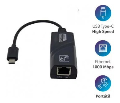 Adaptador Tipo-c P Gigabit Ethernet 1000mpbs Usb 3.1 Rj 45