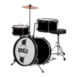 Bateria De Niño Apollo Negra / Abregoaudio