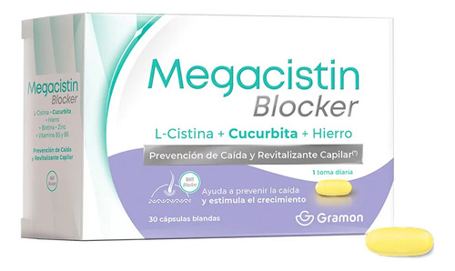 Megacistin Blocker 30 Cáp Blandas Prevención Caida Capilar