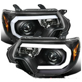 Faros 2012-2015 Toyota Tacoma Proyector Negro  Barra Led