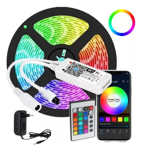 Cinta Led Rgb 5050 Wifi Smart Alexa Google 10 Metros