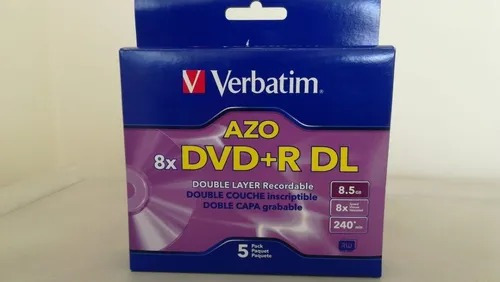 Verbatim Dvd+r Dl Azo 8.5 Gb 8x-10x Branded Double Layer Rec