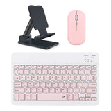 Adecuado Para iPad Flat Bluetooth Teclado Ratón+soporte