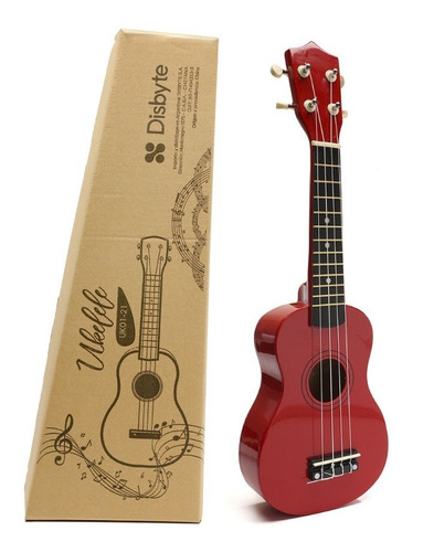 Ukelele De Madera Soprano Con Funda Manual Y Lecciones