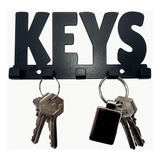 Portallaves En Metal Keys Colgador Llaves Pared Diseño Negro
