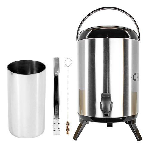 Kit Tereré Copo Bomba Garrafa Termica 9.5 Litros Inox 