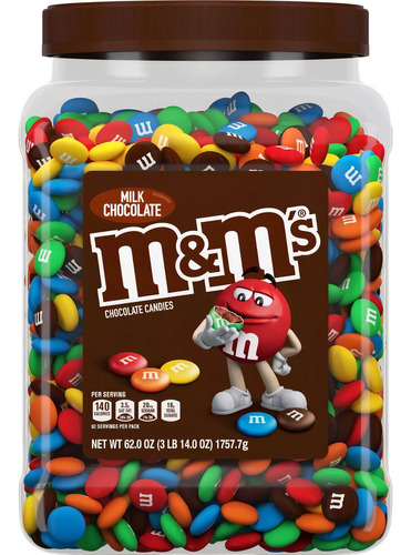 Frasco Chocolate Luneta M&m´s 1.7kg. Importado Granel 