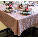 Toalha De Mesa Retangular 8 Lugares Jacquard Guipir +8 Guard