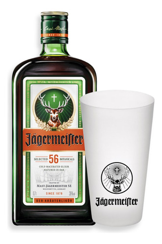 Licor Jägermeister 700ml + Vaso De Vidrio Satinado 350ml