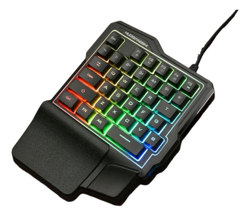 Teclado Gamer Retroiluminado Conexión A Una Mano Usb 2.0