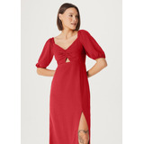 Vestido Midi Hahm Vermelho Hering 