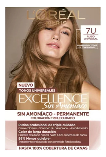 Loreal Paris Excellence Tintura Permanente Sin Amoniaco