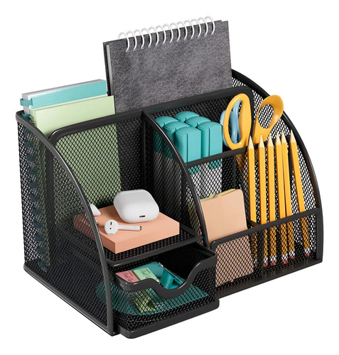 Organizador De Escritorio Con 6 Compartimientos Y 1 Cajones