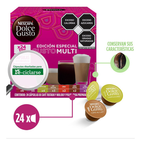 Café En Cápsulas Nescafé Dolce Gusto Diferentes Variedades 207g