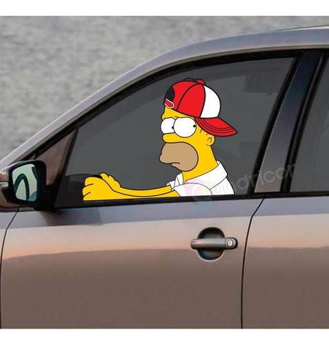 Adesivo Homer Simpson Para Caminhão Parabrisa Vidro Carro