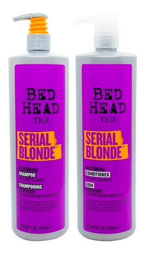 Tigi Serial Blonde Shampoo + Acondicionador Rubios X 970 Ml