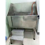 Banheira De Inox Com Rampa Para Pet