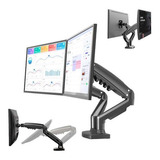 Suporte Duplo P/ 2 Monitor Tv Mesa Articulado A Gás Pistão