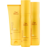 Kit Shampoo Condicionador E Leave-in Wella Invigo Sun