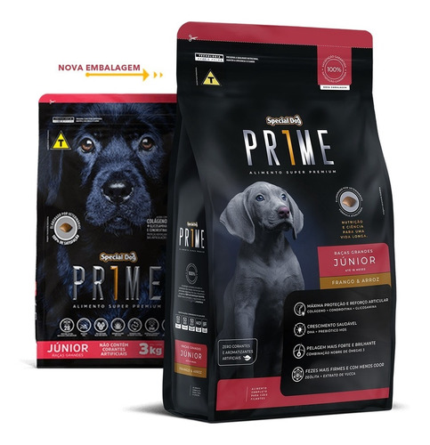 Ração Cães Special Dog Junior Prime Raças Grandes 15kg