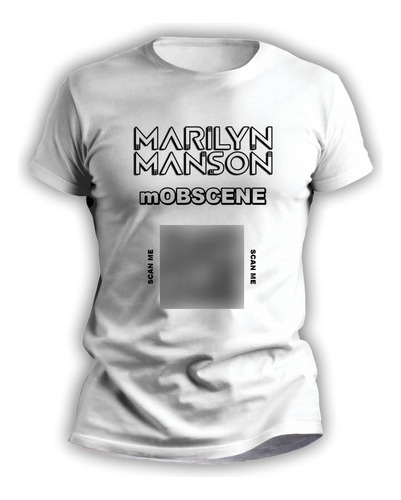 Remera Rockera Sublimada Hombre Mujer Qr Marilyn Manson 3212