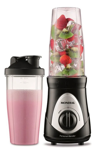 Liquidificador Portátil Mondial Personal Blender Dg-01 Preto