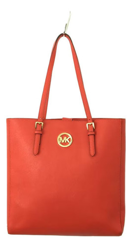 Bolso Tote Bag Michael Kors Rojo Cuero Pvc Original Mujer